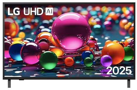 LG webOS UHD AI UA75 TV 50 pollici, Smart TV 4K Ultra HD, Processore α7 Gen8, webOS con AI, Filmmaker mode, HDR10, Gaming con VRR 4K@60Hz, Game Optimizer, Wi-Fi, 50UA75006LA 2025
