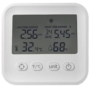 Rilevatore di gas, Monitor a qualità 'aria Sensore multifunzione di temperatura e umidità Rilevatore di gas radon