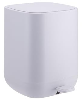 Relaxdays Soptunna, 9 l, automatisk sänkning, avtagbar innerhink, matt plast, pedalhink med lock, mörkgrå