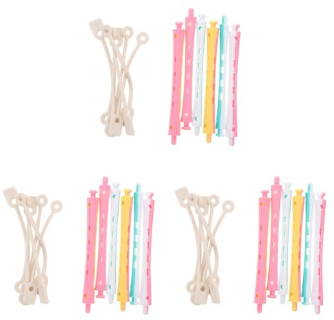LALADEFIEE 18 Bigoudis Permanents pour Cheveux Longs - 0,9 Cm (0,35 Po) - Rouleaux à Friser en Plastique - Fers à Friser à Froid - Outil de Coiffure