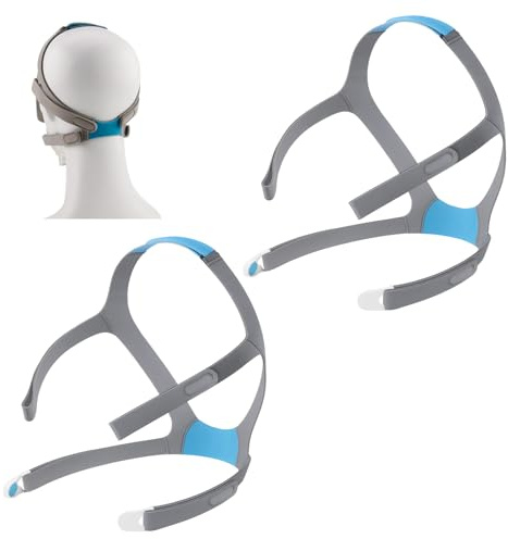 2er-Pack Ersatzkopfband-Set kompatibel mit Airfit F30 Maske mit 4 Clips, verstellbares Kopfband-Ersatzband für F30 Kopfband