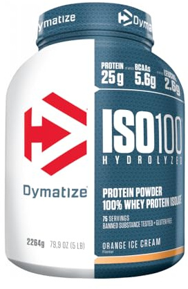 Dymatize ISO 100 Orange Ice Cream 2,2 kg - Molkenprotein-Hydrolysat + Isolat Pulver