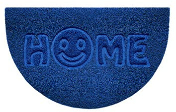 Nicoman - Zerbino a Mezzaluna Goffrato, Lavabile, 70 x 44 cm (Grigio, a Forma di Stella), Blu., 70x44cm-HOME