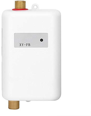 Focket Electric Water Heater, White Rapid Heating Mini Tankless Instant Hot Water Heater, 220V 3000W, High Efficiency, Wall Mount, Stainless Steel, 30-45°C, 1.1kg