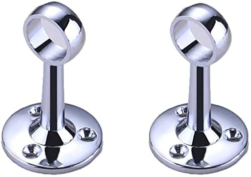 2x Gardinenstangen Garderobe Handtuch Stange Halterung Stangenhalterung Chrom