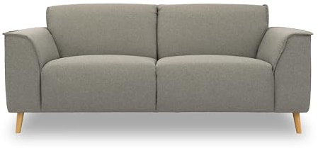 DOMO. collection Sofa Jules FK 3 Sitzer, skandinavisch, Silber