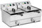 Royal Catering Kommerzielle Fritteuse Kapazität 2 x 16 l 6000 W 50-190 °C Ablasshahn 2 Abdeckungen Cool-Touch-Griff Doppel-Fritteuse Elektro-Doppel-Fritteuse Gastro-Fritteuse