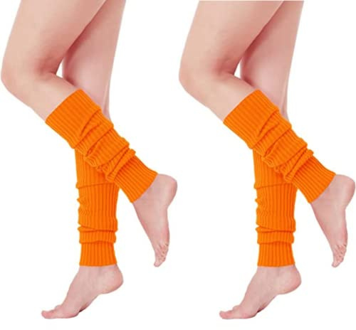 CHENGZI 2 Paar gestrickte Beinstulpen für Damen, Winter, warme lange Stiefelsocken für Partyzubehör