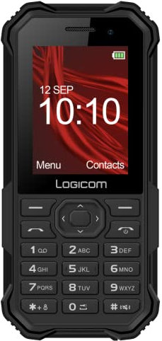 Logicom - Mobile 2G Antichoc Double Sim Le L-XTREM 30, écran 2,8’’, mémoire 32 Go, Batterie de 2100 mAh, autonomie jusqu'à 21 Jours en Veille, avec Une Fonction Torche, Noir - XTREM_30_BL_N