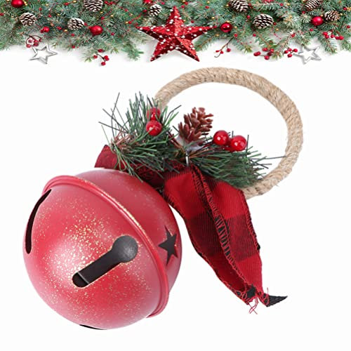 FOMIYES Campanella di Natale Campana Rotonda in Metallo Porta Ornamento per Feste Ciondolo Campana per Appendere La Finestra' Albero di Natale