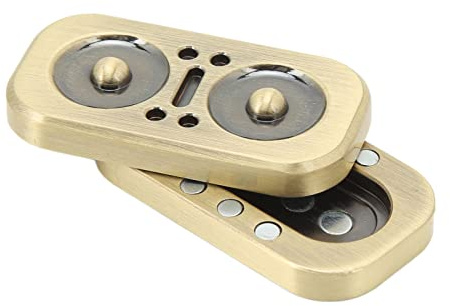 BAOK Owl Fidget Slider, Zappel-Slider-Spielzeug, Leichtes Metall, Manuell, Angstlösend, Magnetisch für ADHS (Gold)