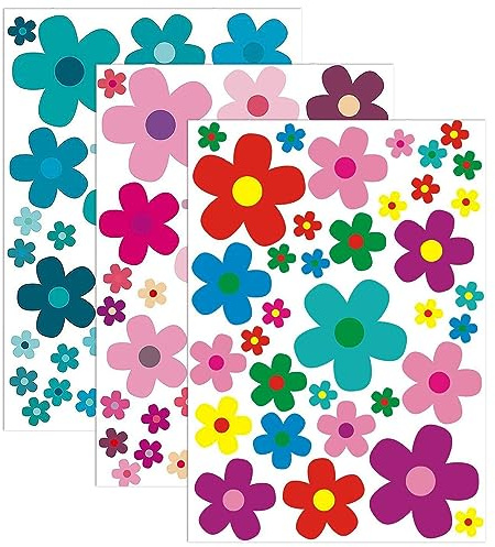 TAFACE Blumen-Aufkleber-Set, Blumen-Autoaufkleber, Pflanzenaufkleber, Naturthema, wasserdicht, für Fahrrad, Auto, Laptop