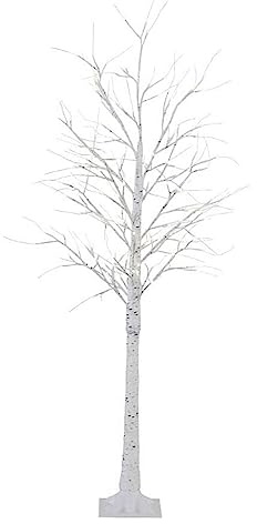 AOKLEY Floor Lámparas de pie de árbol de Abedul Blanco para Sala de Estar Luces de pie de árbol de simulación de Navidad LED Modernas Sala Dormitorio Decoración romántica Lampara de Piso