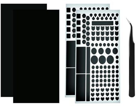 Lichtdimmer Folie selbstklebend Abdunklungsfolie Lichtdimmer Selbstklebender Verdunkelungsaufkleber für Elektronische Produkte Fernseher Router Uhren Klimaanlagen (Schwarz)