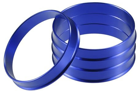 A ABSOPRO Anillos Centradores de Buje de Coche OD 57.1mm A ID 54.1mm Anillos Centradores de Buje Espaciador de Centro de Rueda de Aleación de Aluminio Azul (Juego de 4)