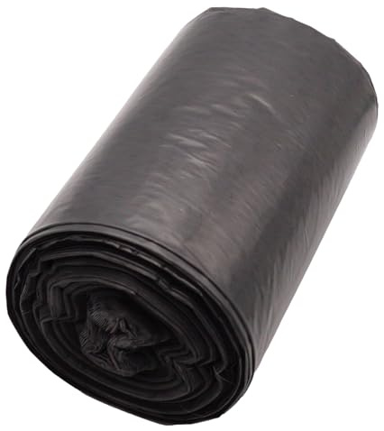 SKIR'CO Bolsas de basura de 35 litros, bolsas de basura negras de 50 x 60 cm, bolsas de basura de color negro