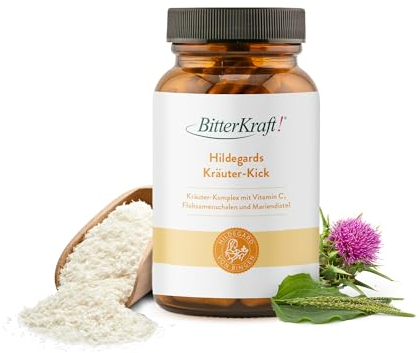 BitterKraft! Hildegards Kräuter-Kick BIO | Kräuter-Komplex-Kapseln nach Hildegard von Bingen | Mit natürlichen, biologischen Zutaten | 90 Stück