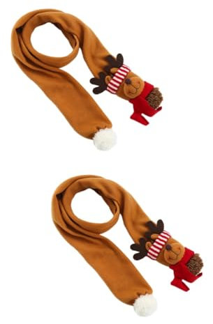 BESTYASH 2 Stücke Dicken Warmen Weihnachten Stil Schal Santa Claus Schneemann Elch Weihnachten Ornamente Für Frauen