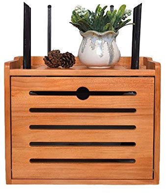 CuNtoHHH Mobile TV, Mobile TV Basso, mensole sospese, Console TV sospesa, Dimensioni 32 * 23 * 30 cm, Mobile portaoggetti con Prese in Legno massello, libreria consolle portaoggetti per Soggiorno. (C