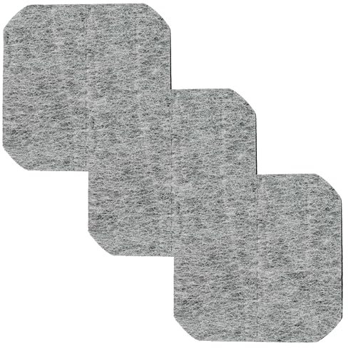 vhbw 3X Aktivkohle-Filter kompatibel mit Moulinex Universalis 1000, Universalis 800 Fritteuse - 12 x 12 x 0,8 cm