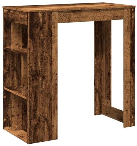 vidaXL Barbord med ställ åldrat trä 102x50x103,5 cm konstruerat trä, bord, höga bord, köksbord, högt bord, matbord, bistrobord, bistro bord