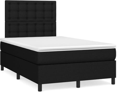 qohoio Boxspringbett mit Matratze Schwarz 120x190 cm Bett Boxspringbett Schlafzimmer MöBel Betten Bett Mit Matratze Stoff - 3269911