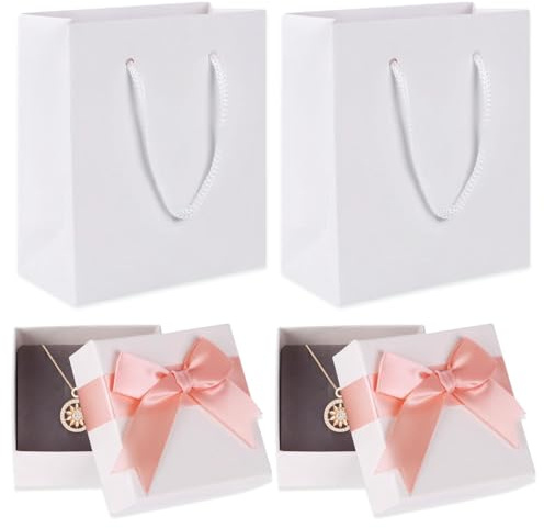 WYRGQIQN Petite Boîte à Bijoux - Boîte Cadeau Élégante pour Boucles d'oreilles, Bracelets & Colliers - Idéal pour Les Couples, Fêtes de Fin d'Année & Personnes Aimées