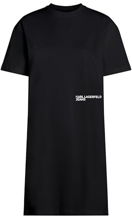 KARL LAGERFELD JEANS Femme Karlismall T-Shirt Dress Black L