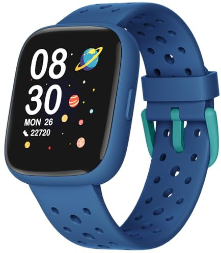 TICTIKY Smartwatch Bambini e Bambina per 5 anni in su Senza APP Necessaria, 1,83 Orologio Smartwatch Bambini Contapassi, Frequenza Cardiaca, Resistente all'Acqua IP68,Monitor del Sonno,Giochi Puzzle