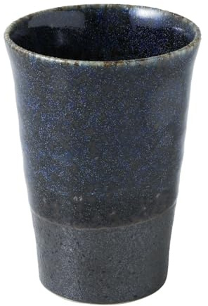 Asayu Japan Zweifarbige Tee-Becher - 200ml, Blau-Schwarz - Japanische Keramik Tassen für Matcha, Tee und Kaffee
