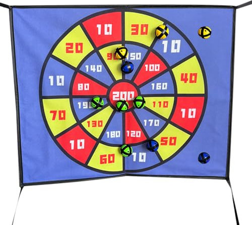 Dopsyesn Dartspiel - Trampolin Dartboard Spiel Zubehör,Sportspiele Freizeitspiele Wurfspielzeug Mit 10 Klebebällen Für Familie Mädchen