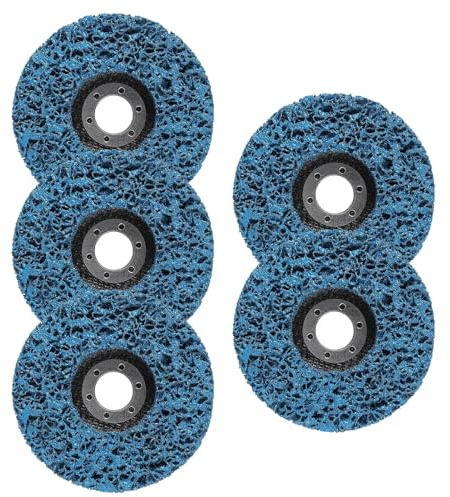 Paint Remover Discs 115mm Strip Wheel Paint Removal Disc Rust Remover Clean and Remove Paint for Metal for Angle Grinders (Blue 5pcs)