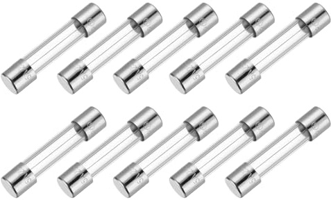 sourcing map Glassicherung, 5 A, 250 V, 5 x 20 mm, Zeitverzögerung, UL-gelistet, träge Sicherung für Haushaltsgeräte, 10 Stück