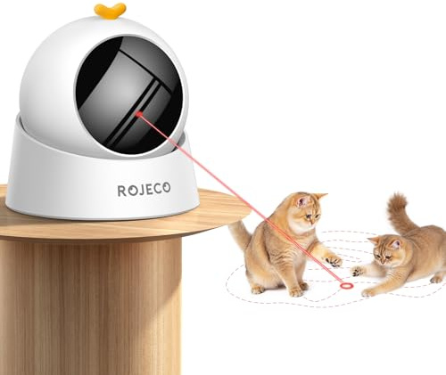 Jouet pour Chat,Jouet Chat interactif avec Batterie 1000mAh,Base magnétique à 360°,Suivi de Mouvement aléatoire, Veille Automatique et 3 Modes de Vitesse,Jouet interactif pour Intérieure Chat Chatons