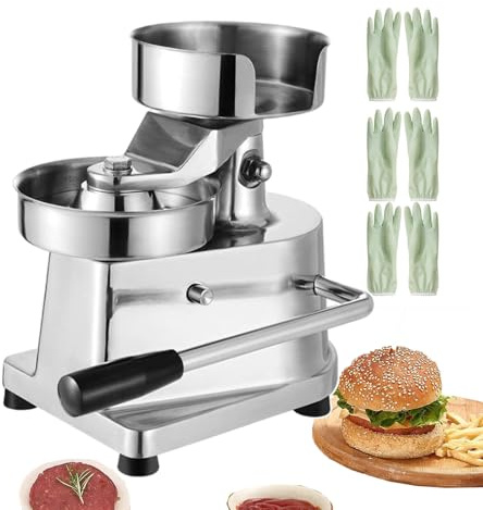 Pressa per Hamburger Commerciale, pressa Manuale per Hamburger e formatura di Hamburger, Acciaio Inossidabile, Facile da Pulire