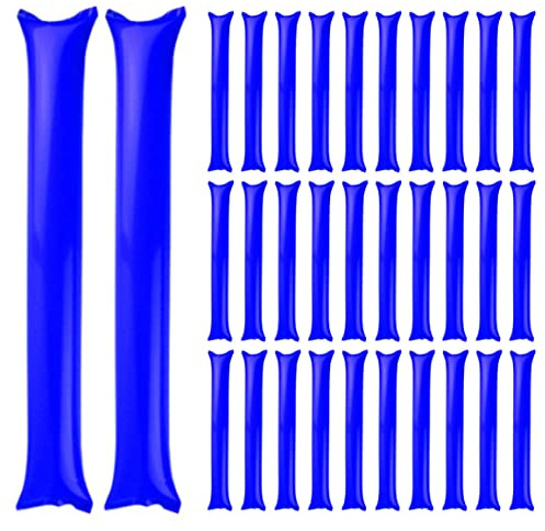 Jualyue Cheering Stick Inflatable Thunder Stick Plastic Spirit Noise Maker for Sport Event Birthday Party Favor 50PCS 60 * 10 Blue