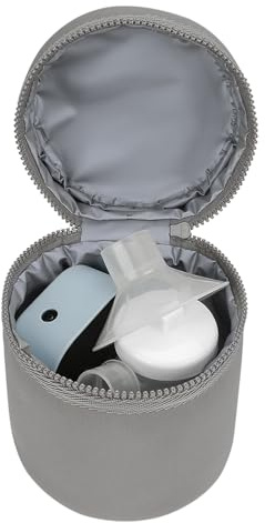 aislada para leche materna, enfriador de leche materna con correa desmontable, bolsas aisladas para biberones para 2 botellas grandes de 8 onzas para la guardería de mamá lactante