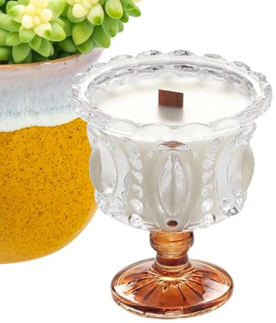 Scented, Aromatic Wax, 160g Long-Lasting with Fragrance, Candle with Compact Design, Heat Resistant Glass Grid, Relaxation Candle for Home Spa Bath