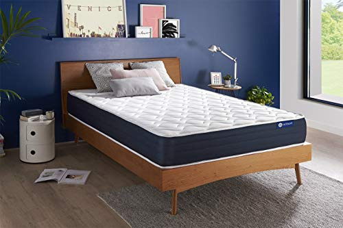 Matelas Actiflex Sleep 200 x 200 cm Ressorts ensachés et mémoire de Forme - Epaisseur : 22 cm - Confort : Equilibré - 5 Zones de Confort