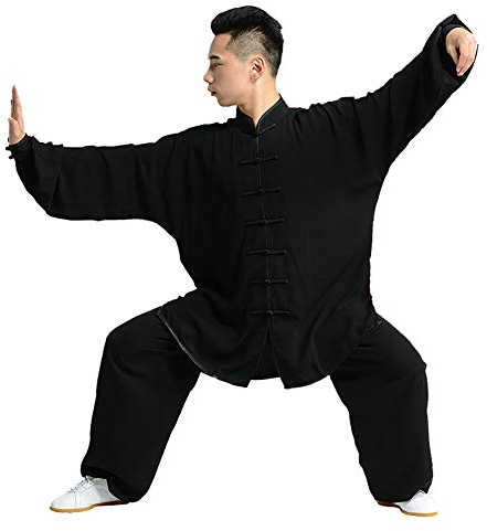 Daoba Tenue De Boucle Vêtements De Tai Chi Kung Fu Et Qi Gong Unisexe Style Chinois Costume Printemps Automne Hiver Tops + Pantalons