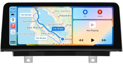 PEMP Linux Display für BMW 1er F20 F21 F22 3er F30 F31 F32 F33 F34 F35 NBT CIC Kabelgebunden und Drahtlos CarPlay Android Auto Nutzen das Original Bluetooth. 1920 x 720 Bildschirm (2012-2017)