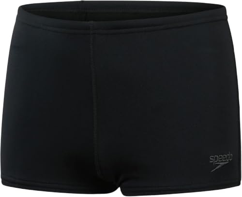 Speedo Niño Traje de baño aquashort Eco Endurance+ | Resistente al Cloro | Secado rápido | Tejido elástico | Material Reciclado | Ajuste cómodo Black 13-14