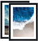 Spydge 2 Pièces Cadres Photo Cadres Photo Noirs Cadres en Bois de Pin Véritable Pour Art Mural ou Dessus de Table avec Feuille de Plexiglas Transparent