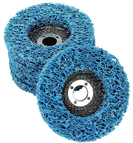 SI FANG Lot de 5 disques de décapage pour meuleuse d'angle, 100 mm x 16 mm, pour nettoyer et enlever l'oxydation, la rouille, les soudures, les disques abrasifs, les décapants de peinture, la rouille