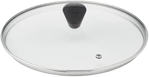 lagostina coperchio vetro cm 16 per padelle pentole e casseruole in vetro con bordo acciaio e pomello in bakelite Demetra