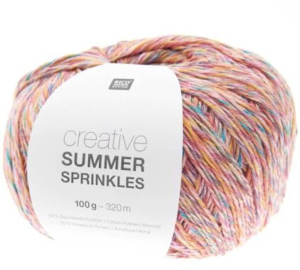Rico Design Creative Summer Sprinkles Garn (Neon included), Baumwollmischung