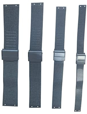 NZZXTO Replacement Stainless Steel Watch Band for Skagen Bering Unisex Watches with Screw，Fits More Sizes （18mm Deep Blue Hole pitch 9mm