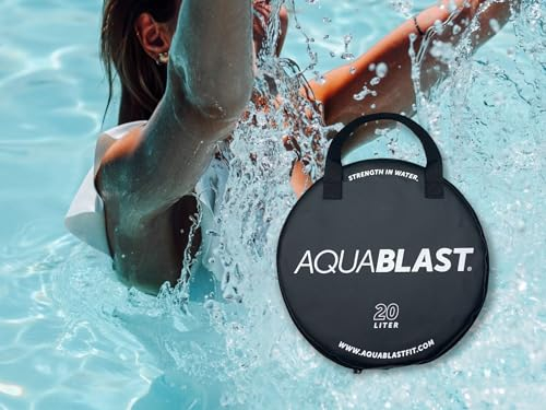 Aqua Blast 20-Liter-Fitness- und Boxsack für Schwimmbäder; Holen Sie sich ein Ganzkörpertraining, Low-Impact-Training mit Wasserbeständigkeit und Gewicht; die tragbare Tasche lässt sich in 30 Sekunden