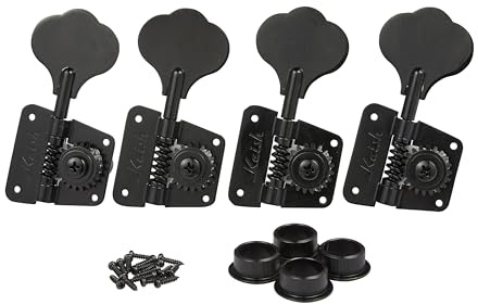 Vintage Rechtshänder 4R 70er Jahre Kleeblatt Bass Tuners Bass Tuning Mechaniken Bass Tuning Tasten für Jazz J Bass/Precision P Bass Schwarz