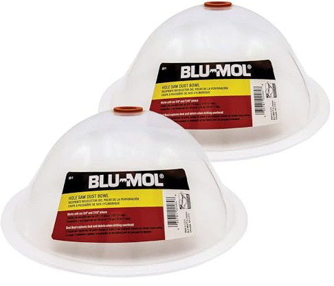 Disston E0215002 Two-Pack Blu-MOL RemGrit Hole Saw Accessories Dust Bowl, for Installing Recessed Lights and Works with All Hole Saws